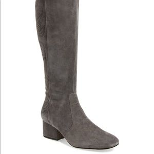 Marc Fisher LTD Gray Suede Boot Square Toe